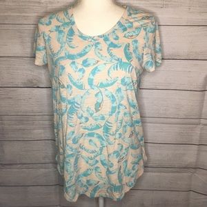 LC Lauren Conrad Palm Leaf Print Tee